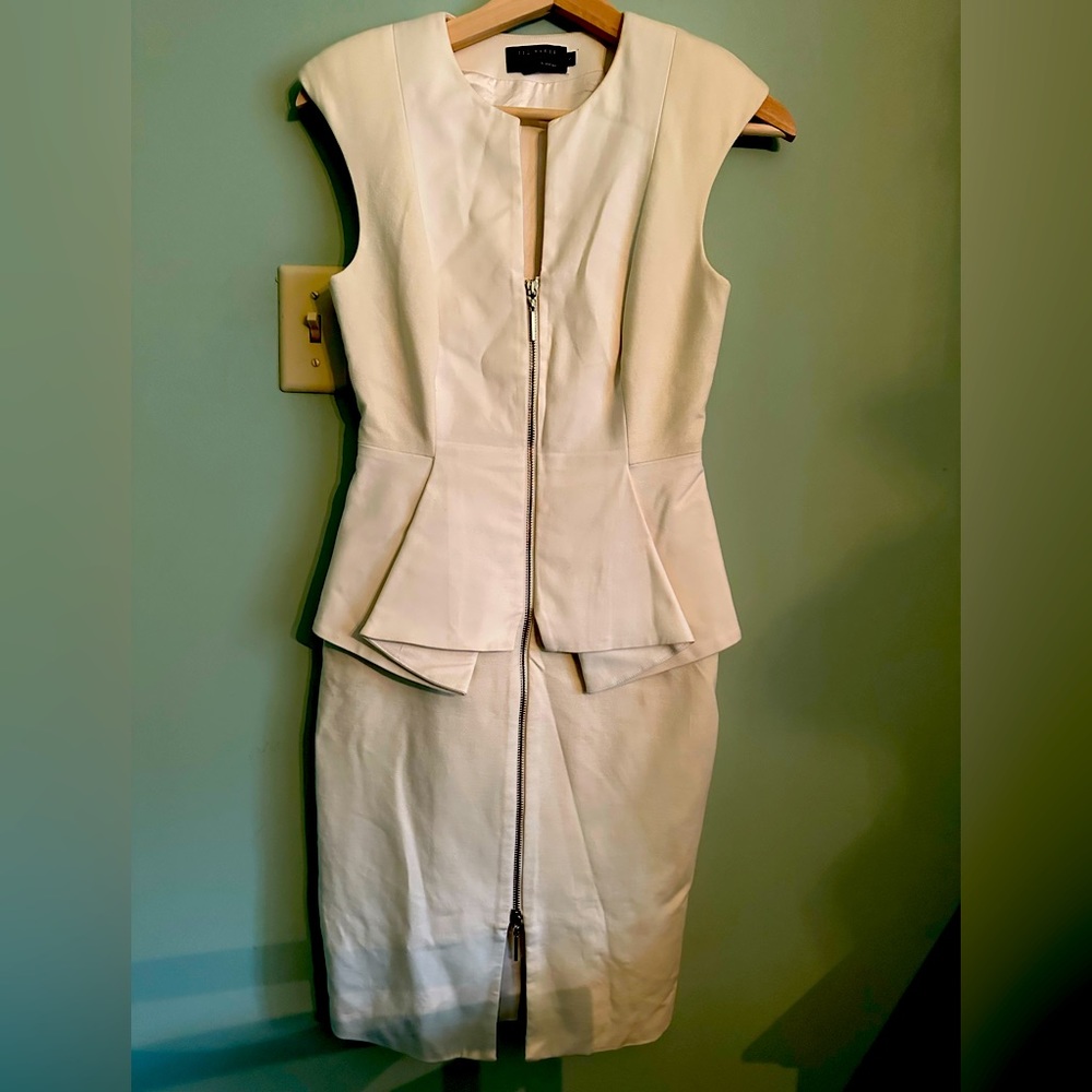 White off midi dress